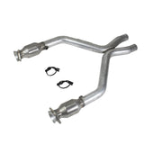 BBK 11-14 Mustang 3.7 V6 Short Mid X Pipe With Catalytic Converters 2-1/2 For BBK Long Tube Headers 1461