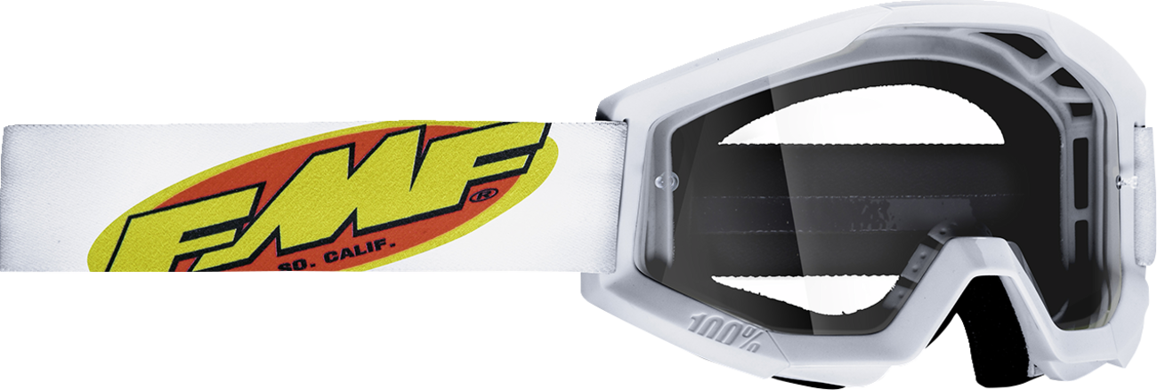 Gafas FMF Youth PowerCore - Núcleo - Blanco - Transparente F-50054-00006 2601-3186 