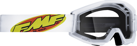 Gafas FMF Youth PowerCore - Núcleo - Blanco - Transparente F-50054-00006 2601-3186 