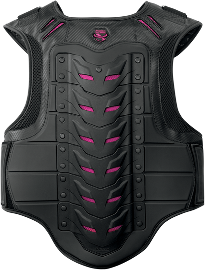 ICON Women's Field Armor Stryker™ Vest - Black/Pink - S/M 2701-0513