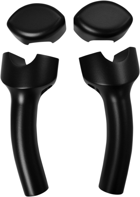 LA CHOPPERS Risers - Hefty Smooth - Pullback - 5-1/2" - Flat Black LA-7406-05M