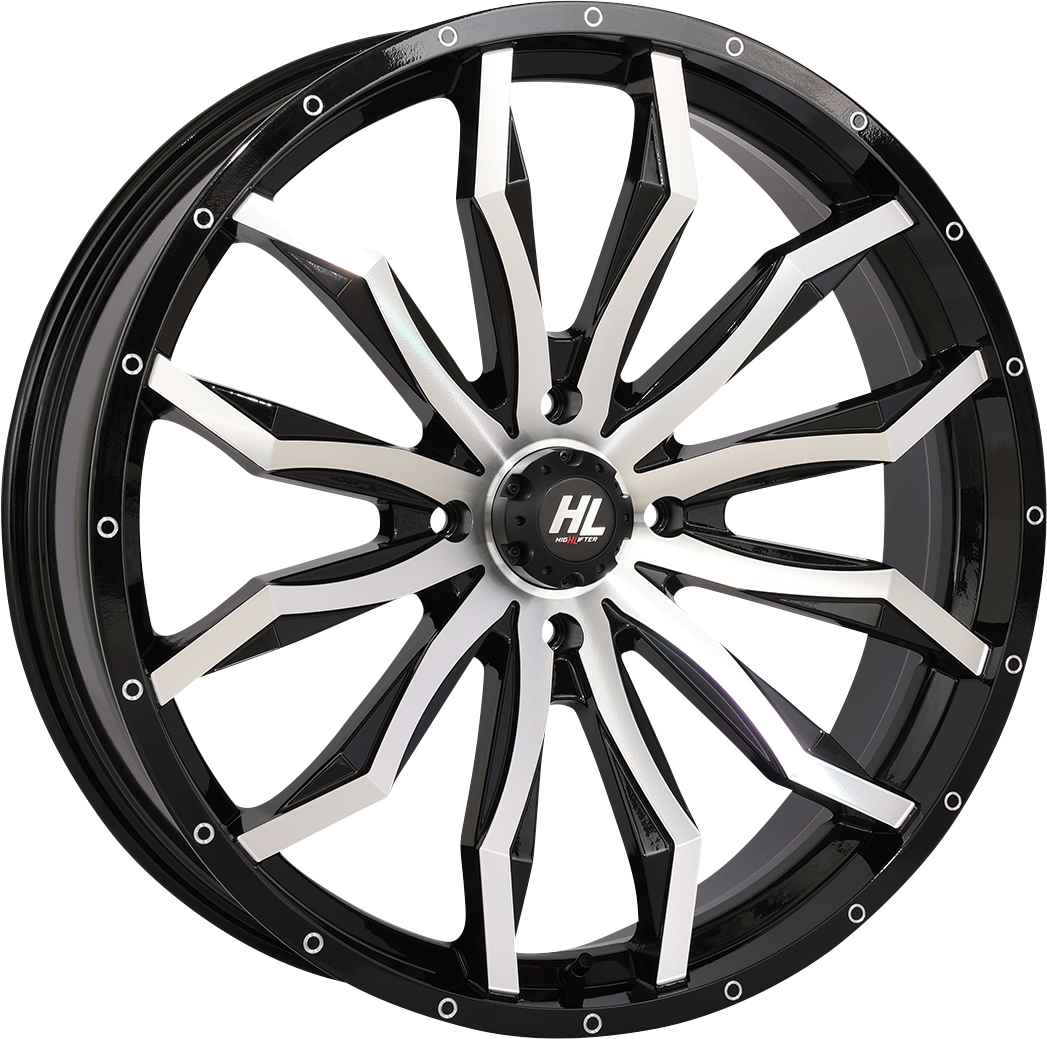 HIGH LIFTER Wheel - HL21 - Front/Rear - Gloss Black w/Machined - 22x7 - 4/156 - 4+3 (+10 mm) 22HL21-1156