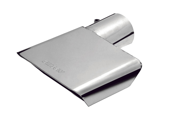 Gibson Rectangle Sport Tip - Left - 6x2.75in OD/2.5in Inlet/6in Length - Stainless 500366