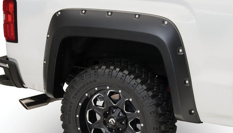 Bushwacker 14-18 GMC Sierra 1500 Pocket Style Flares 2pc 69.3/78.8/97.8in Bed - Black 40122-02