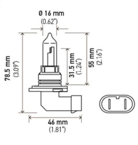 Hella 9005 12V 65W Xen White Bulb (Pair) LAH71071402