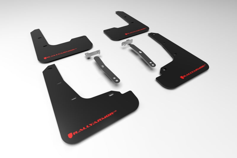 Rally Armor 21-23 Hyundai Elantra (Will Not Fit Elantra N/N Line) Black UR Mud Flap w/ Red Logo MF69-UR-BLK-RD
