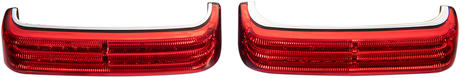 CUSTOM DYNAMICS Saddlebag LED Lights - Sequential - Chrome/Red PB-SBSEQ-BCM-CR