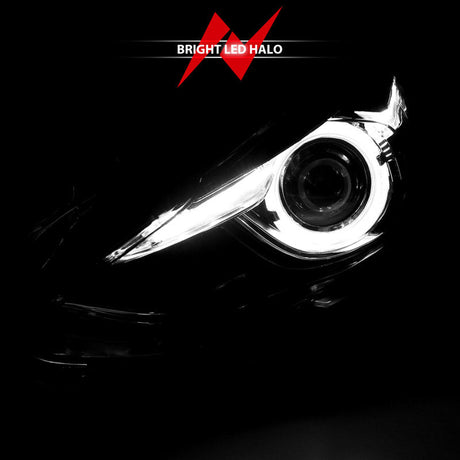 ANZO Projector Headlights With Halo Black w/Amber 14-17 Mazda 3 121522