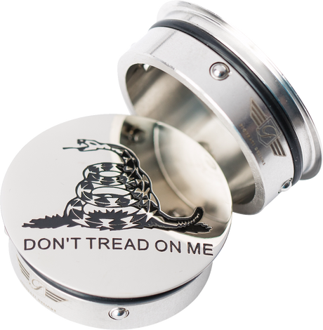 FIGURATI DESIGNS Swing Arm Covers - Don't Tread On Me - Custom FD40-DTOM-SS