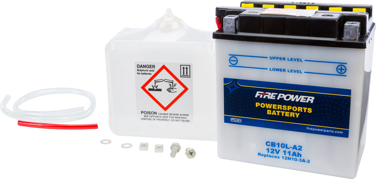 FIRE POWER Battery W/Acid Cb10l-A2 12v Heavy Duty CB10L-A2