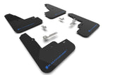 Rally Armor 21-23 Ford Mustang Mach-E Black UR Mud Flap w/ Light Blue Logo MF96-UR-BLK-NB