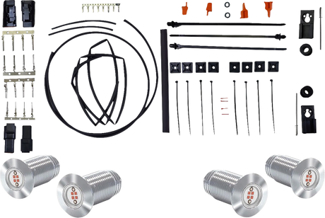 PAUL YAFFE BAGGER NATION Lightning Bolts Kit - Run/Brake/Turn - Silver PYO:BB-LB-S