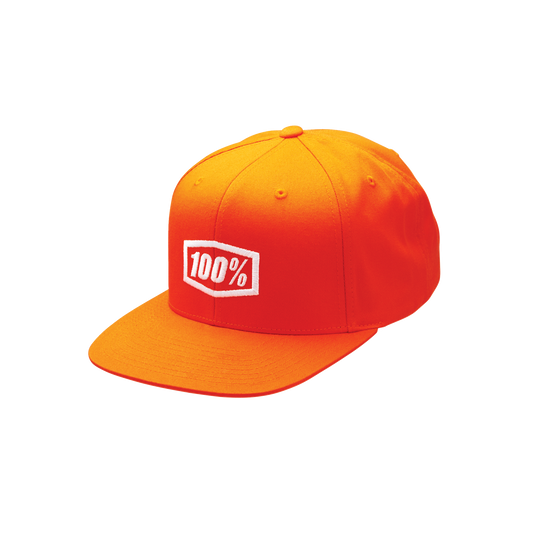 100% Icon Snapback Hat - Orange - One Size 20044-00004