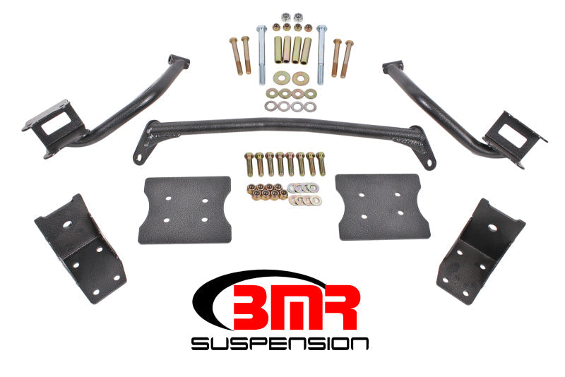 BMR 79-04 Fox Mustang Torque Box Reinforcement Plate Kit(TBR005H And TBR003H) - Black Hammertone TBR004H