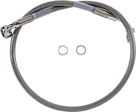 DRAG SPECIALTIES Brake Line - +4" - Stainless Steel - '18-'21 Softail 618601-4