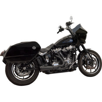 BASSANI XHAUST 2-into-1 Ripper Exhaust System with Megaphone Muffler - Short - Black - M8 Softail 1S79B