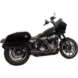 BASSANI XHAUST 2-into-1 Ripper Exhaust System with Megaphone Muffler - Short - Black - M8 Softail 1S79B