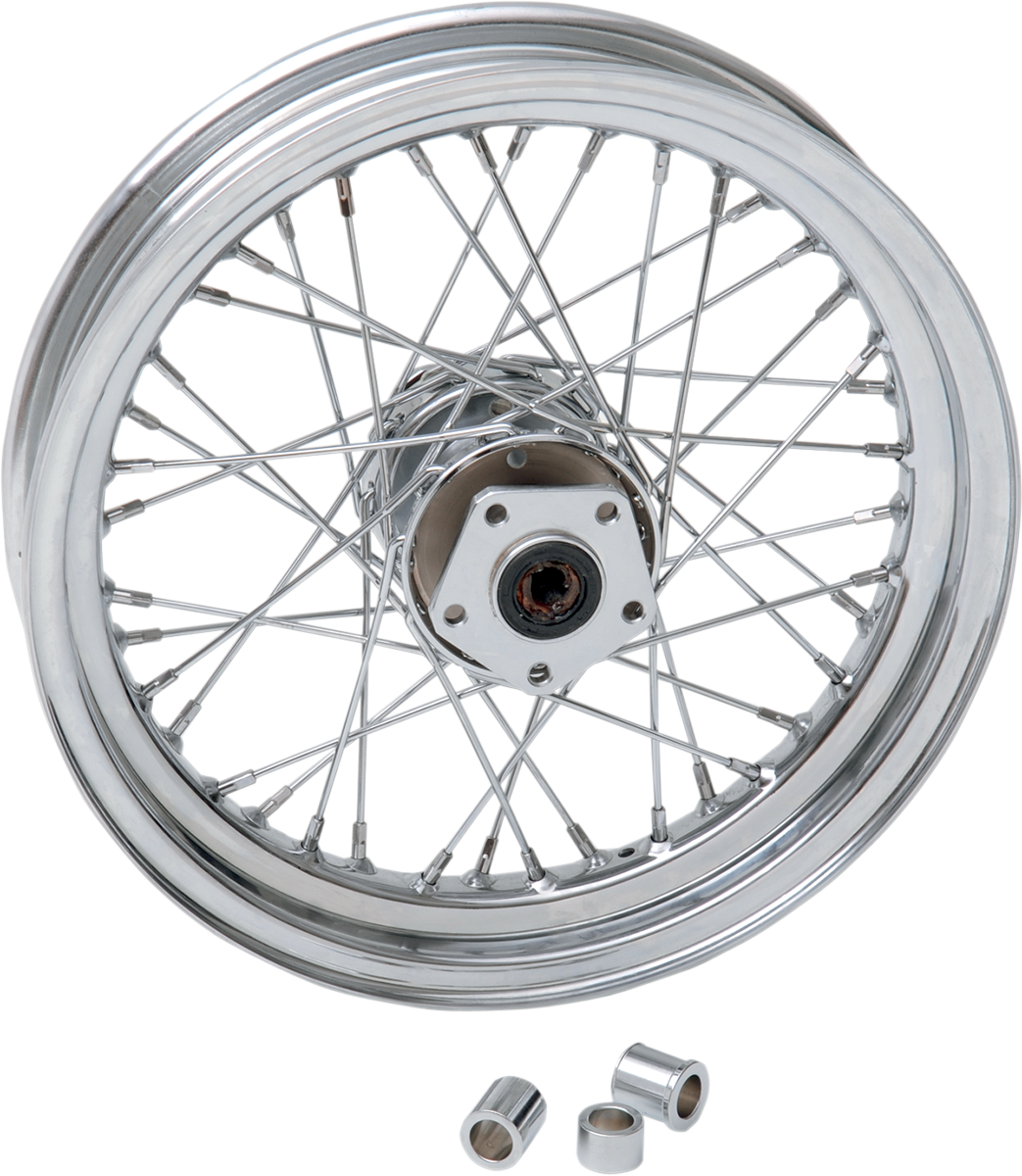 DRAG SPECIALTIES Front Wheel - Dual Disc/ABS - Chrome - 16"x3.00" - '84-'98 FLT 64342N