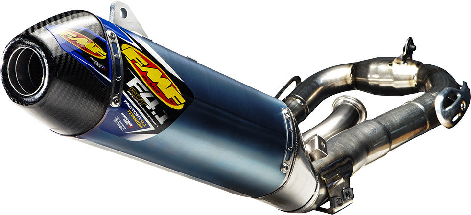 FMF Factory-4.1 Rct W/R.Carb Cap Comp Exh Sys Anod Yz450f '14 44412