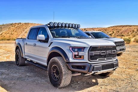 KC HiLiTES 17-18 Ford Raptor 57in. Pro6 Gravity LED 9-Light 180w Combo Beam Overhead Light Bar Sys 91333