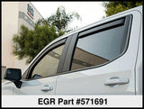 EGR 2019 Chevy 1500 Crew Cab In-Channel Window Visors - Dark Smoke 571691