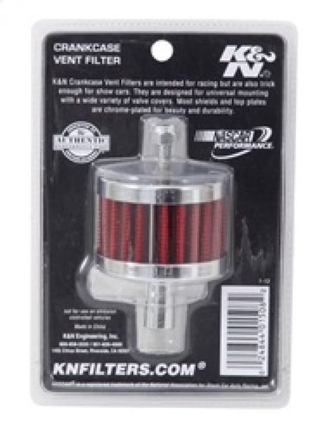 K&N Steel Base Crankcase Vent Filter 0.5in Vent OD x 2in OD x 1.5in Height 62-1100