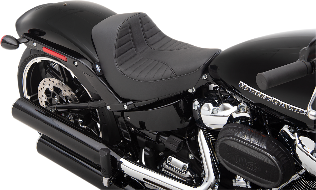 DRAG SPECIALTIES EZ-Solo Seat - Scorpion Stitch - Vinyl - FXBR/S ACT EZ-ON MOUNT STYLE 0802-1272