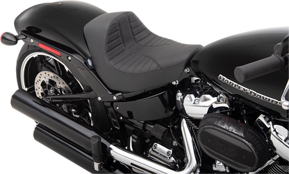 DRAG SPECIALTIES EZ-Solo Seat - Scorpion Stitch - Vinyl - FXBR/S ACT EZ-ON MOUNT STYLE 0802-1272