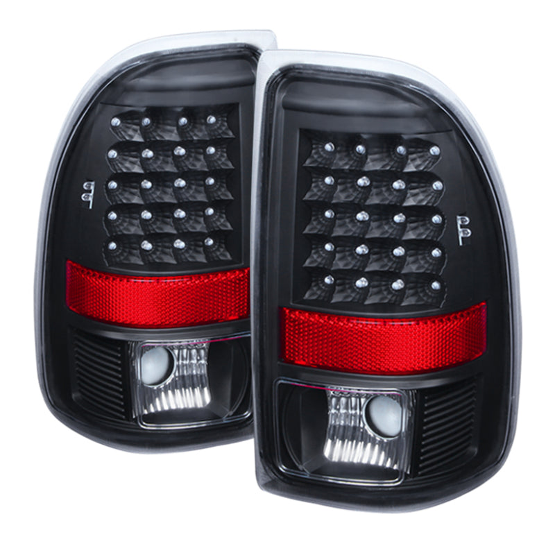 Xtune Dodge Dakota 97-04 LED Tail Lights Black ALT-JH-DDAK97-LED-BK 9027017