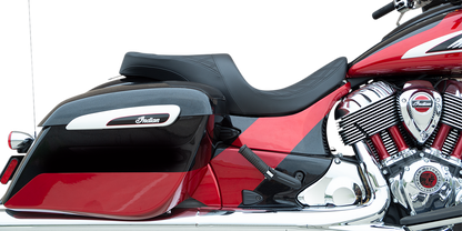 DRAG SPECIALTIES Low Profile Touring Seat - Black - Smooth - Vinyl - '14-'22 Indian 0810-2273