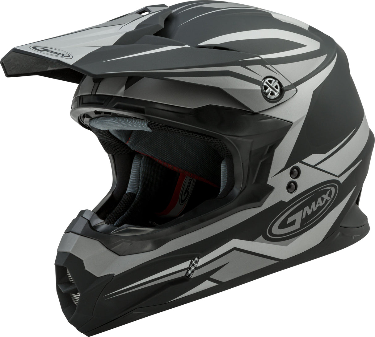 GMAX Mx-86 Off-Road Revoke Helmet Matte Black/Silver Md G3866075
