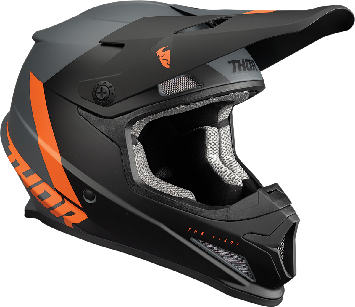 THOR Sector Helmet - Chev - Charcoal/Orange - Medium 0110-7338