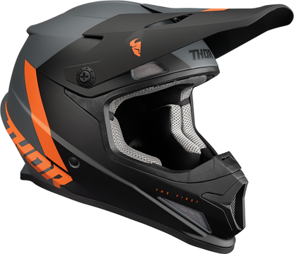 THOR Sector Helmet - Chev - Charcoal/Orange - Large 0110-7339