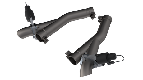 QTP 11-18 Dodge Durango 5.7L 2.5in 304SS Aggressor Cutout Dual Mid Pipes 520511