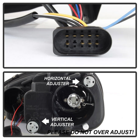 Spyder Volkswagen GTI 06-09/Jetta 06-09 Halogen Model Only - LED Halo DRL Black PRO-YD-VG06-HL-BK 5012098