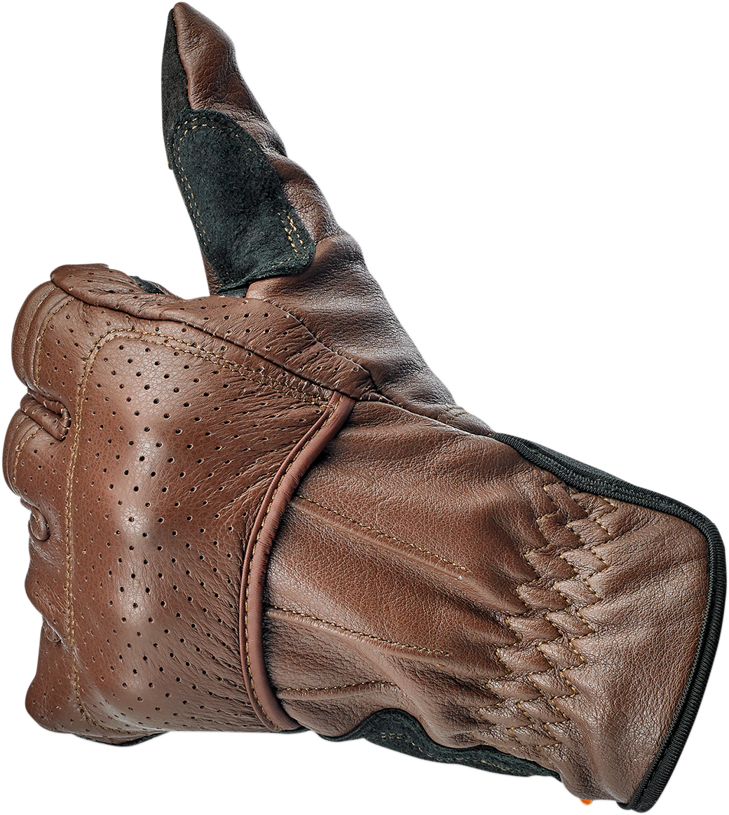 BILTWELL Borrego Gloves - Chocolate/Black - Medium 1506-0201-303