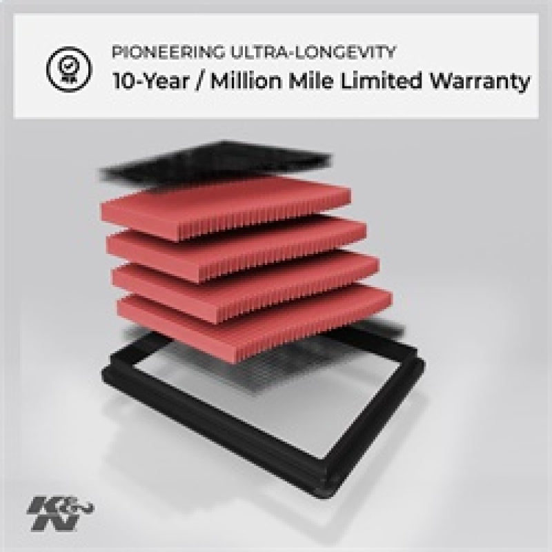 K&N Replacement Air Filter INFINITI M35 3.5L V6; 09-10 (2 PER BOX) 33-2440