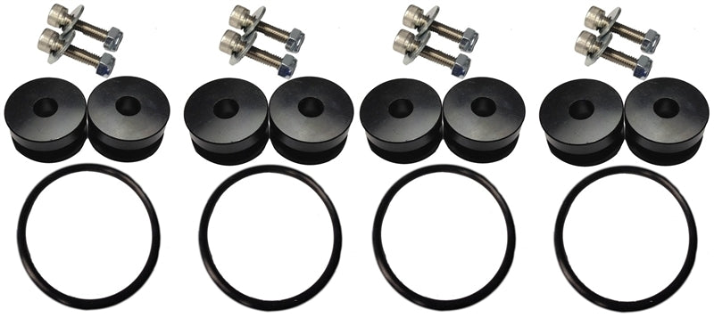 Torque Solution Billet Bumper Quick Release Kit Combo (Black): Universal TS-UNI-026BC