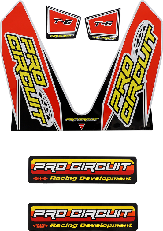 PRO CIRCUIT T-6 Mini Decal - Red DC22MINI