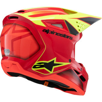 ALPINESTARS Youth SM3 Helmet - Fray - Gloss Red/Yellow Fluo/Black - Large  8301625-3051-YL