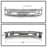 Spyder Dodge Ram 1500 13-18 Bottom w/o Sensor w/Fog Light Hole Front Bumper-Chrome (OEM 68160853AB) 9948503