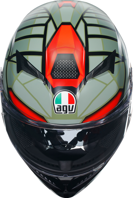 AGV K3 Helmet - Decept - Matte Black/Green/Red - Small 2118381004010S