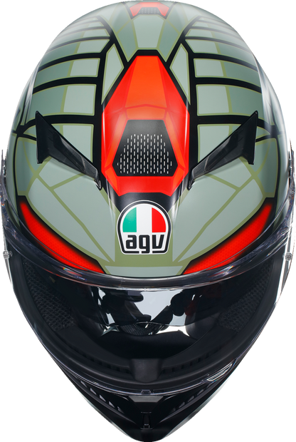AGV K3 Helmet - Decept - Matte Black/Green/Red - Medium 2118381004010M