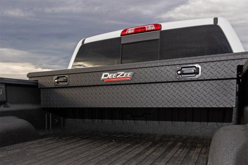 Deezee Universal Tool Box - Red Crossover - Single Lid Black BT Pull Handle (Low/Txt Blk) DZ 10170LTB