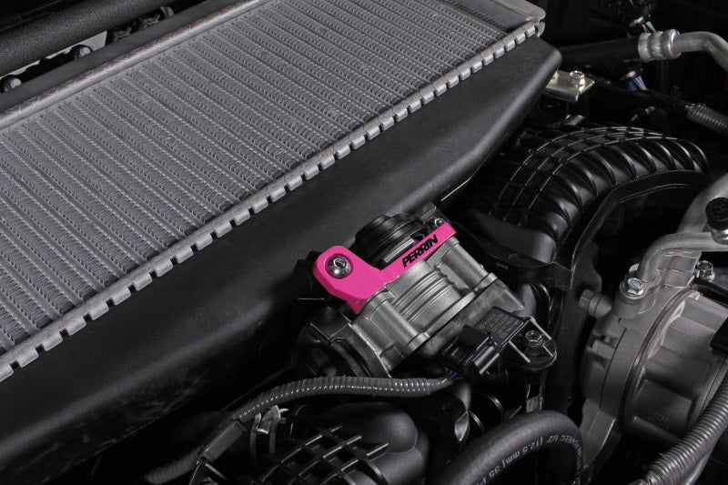 Perrin 2022+ Subaru WRX/19-23 Ascent/Legacy/Outback Top Mount Intercooler Bracket - Hyper Pink PSP-ITR-331HP