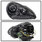 Spyder Porsche Cayenne 03-06 Projector Xenon/HID Model- DRL LED Blk PRO-YD-PCAY03-HID-DRL-BK 5080967