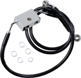 DRAG SPECIALTIES Línea de freno - Delantero - +8" - Negro - XL 614745-8BLK