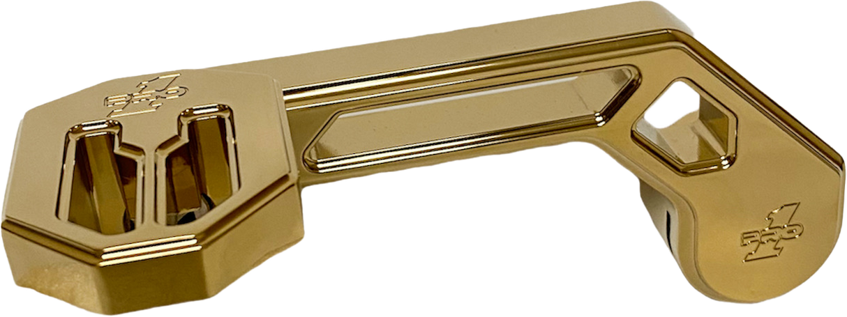 PRO ONE T-Rex Shorty Shifter Arm Gold `14-22 Touring 500775TIN