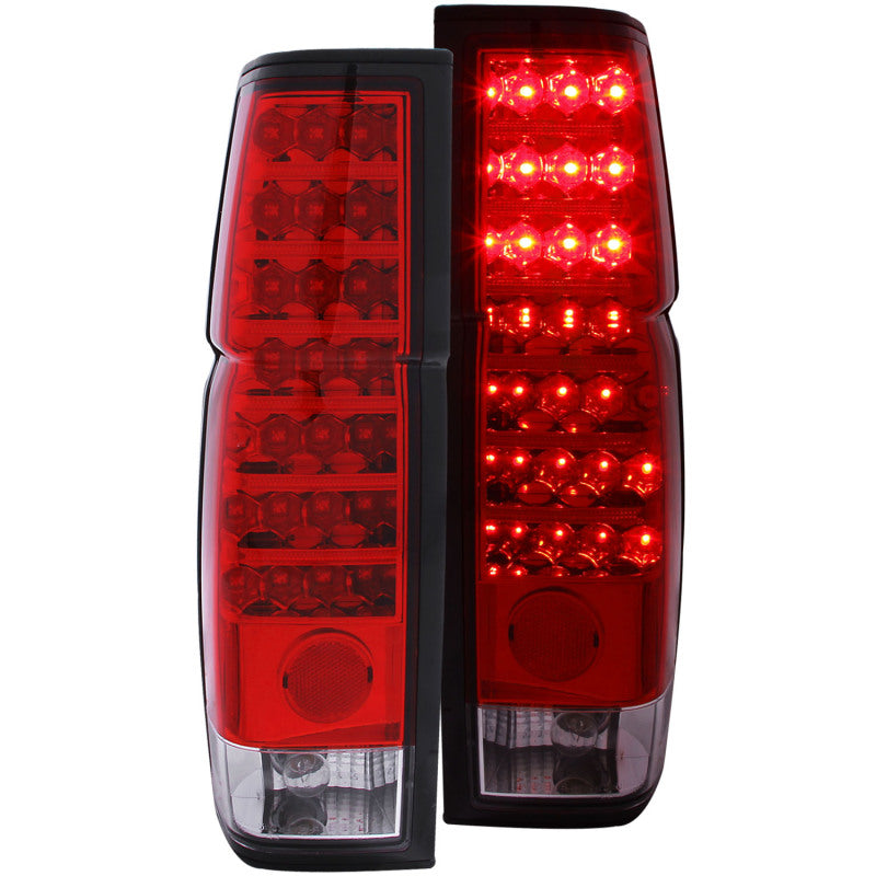 ANZO 1986-1997 Nissan Hardbody LED Taillights Red/Clear 311034