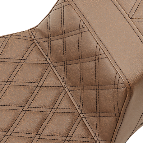 SADDLEMEN Step-Up Seat - Extended Reach - Full Lattice Stitch - Brown - FL '08-'23 808-07B-175BREX